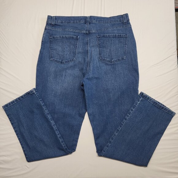 Gloria Vanderbilt Amanda Jeans Womens 16 Long High Rise Straight Leg 36 X 32 - Picture 8 of 16